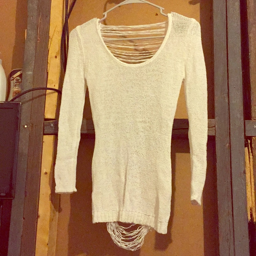 White String-Back Shirt